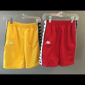 SOLD Kappa soccer shorts - 2 pair red/yellow